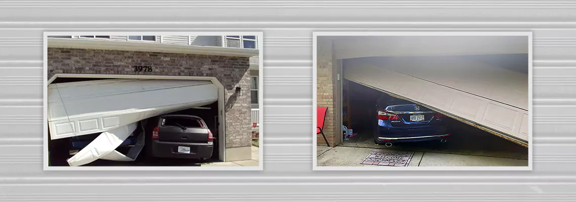 Repair Commercial Garage Door Got Hit By A Car in Kendall, Florida